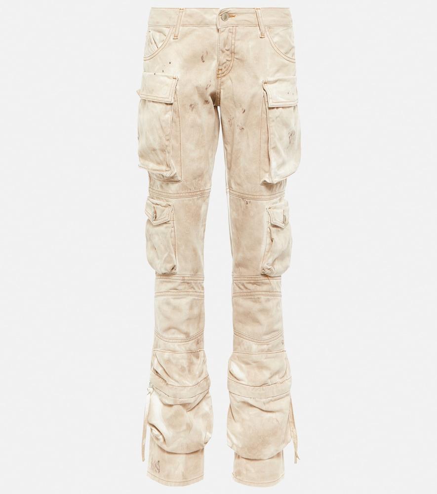 the attico low-rise denim cargo pants