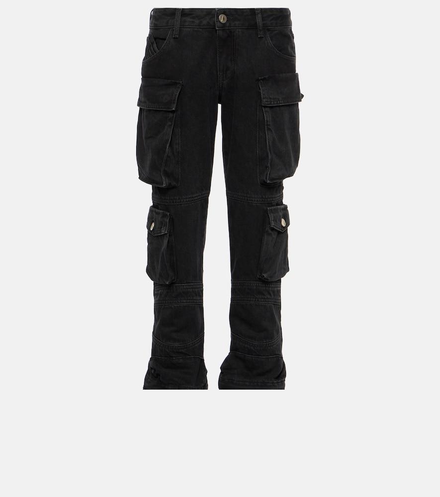 the attico low-rise straight cargo jeans