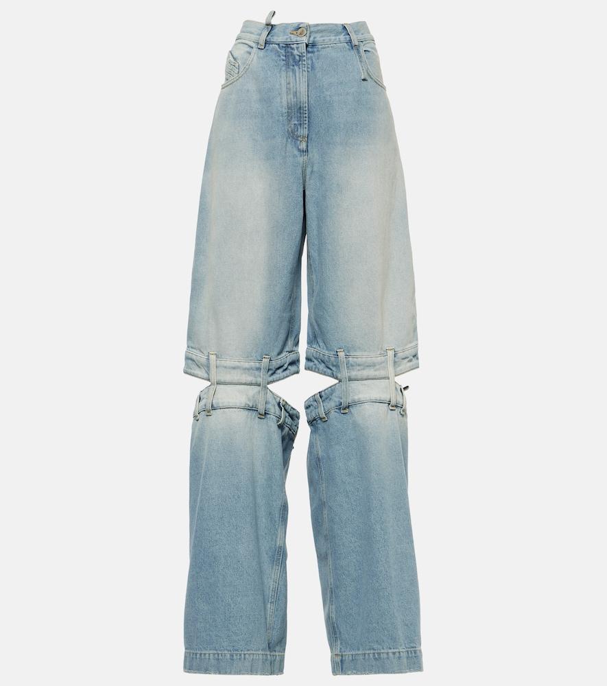the attico low-rise wide-leg jeans