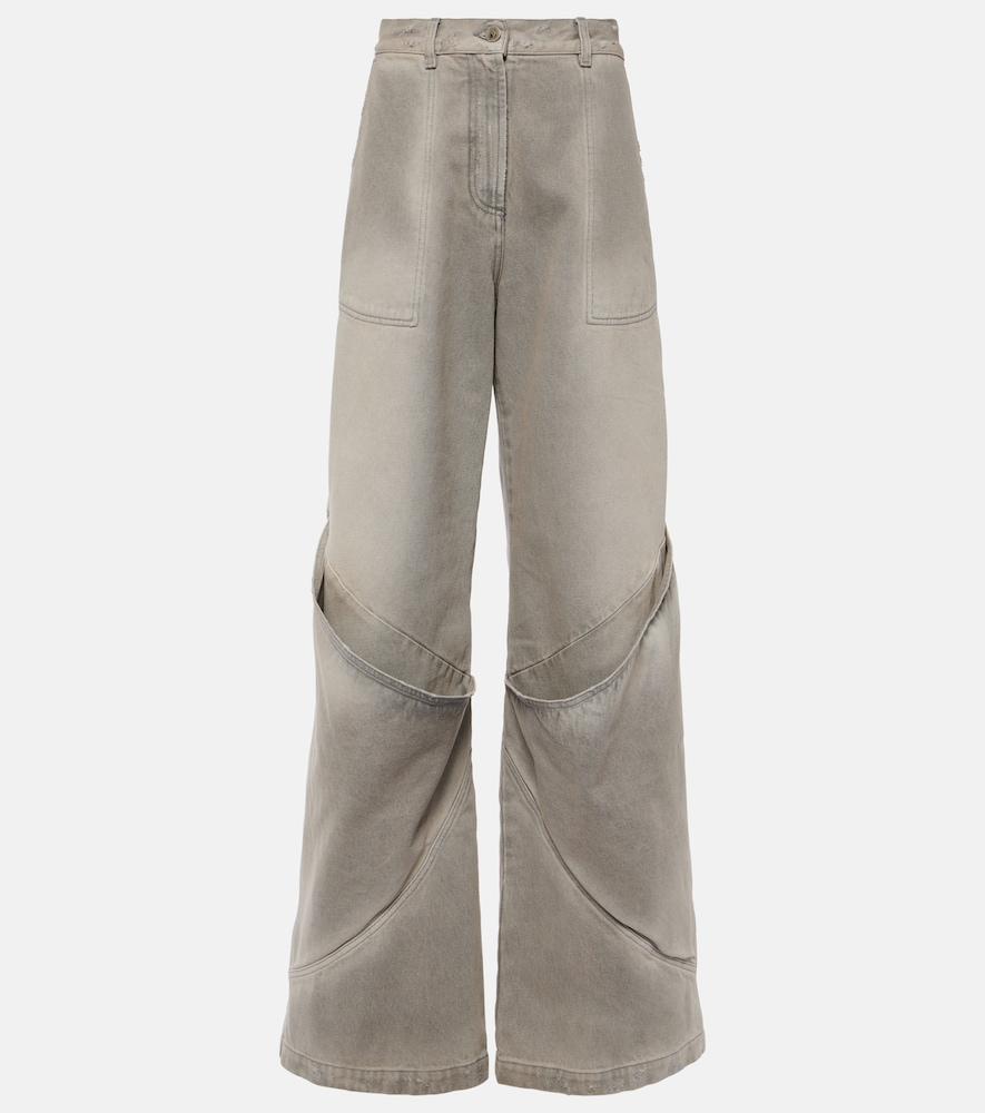 the attico low-rise wide-leg jeans
