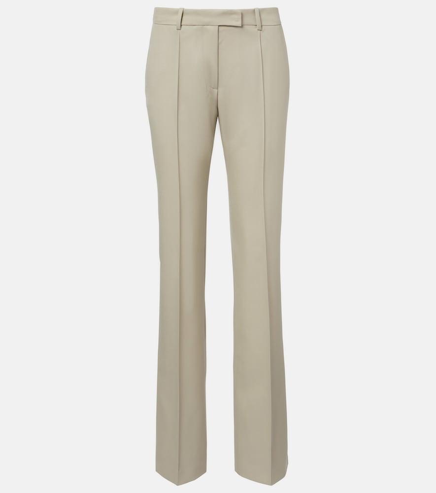 the attico low-rise wool straight pants