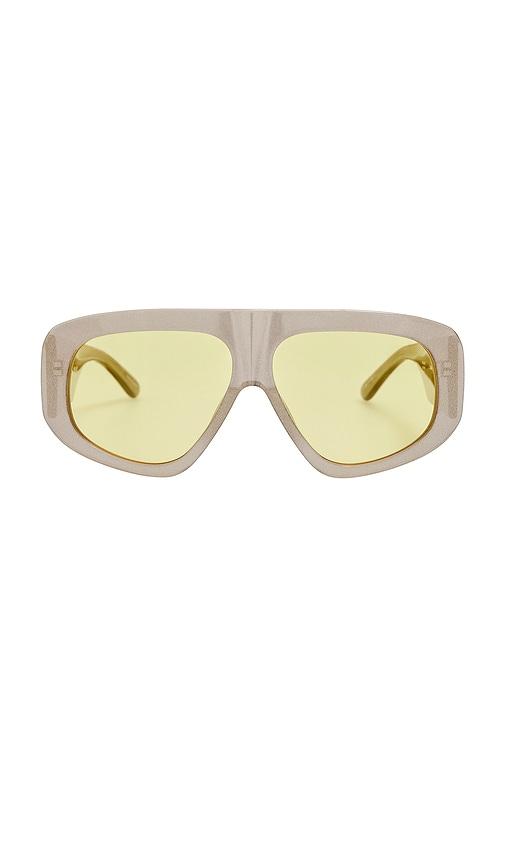 the attico milano sunglasses in metallic silver.