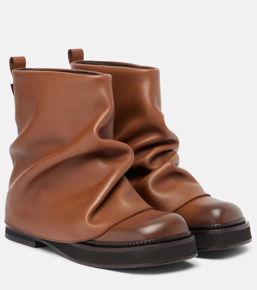 the attico mini robin leather combat boots