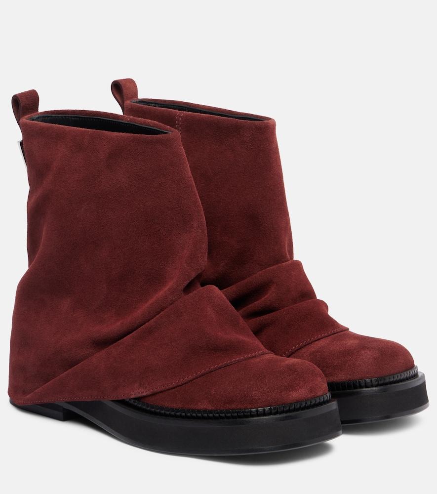 the attico mini robin suede combat boots
