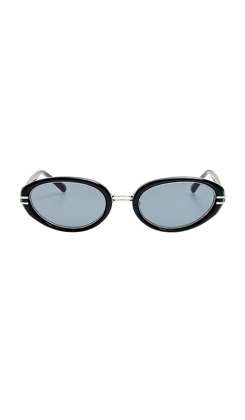 the attico oval sunglasses in black.