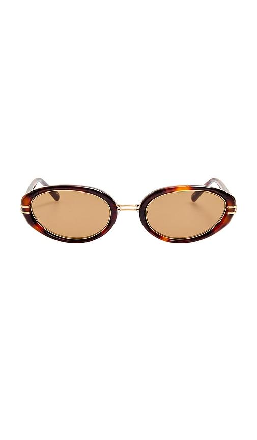 the attico oval sunglasses in brown.