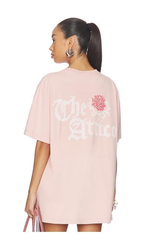the attico oversized t-shirt in rose. - size 36 (also in 38, 40, 42, 44)