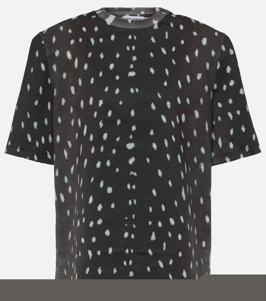 the attico padded printed cotton t-shirt