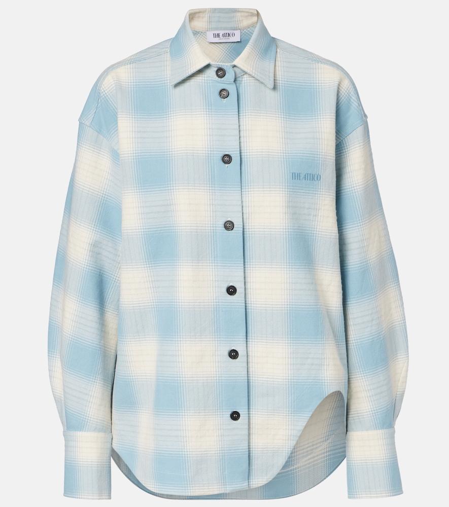 the attico plaid cotton and wool shirt
