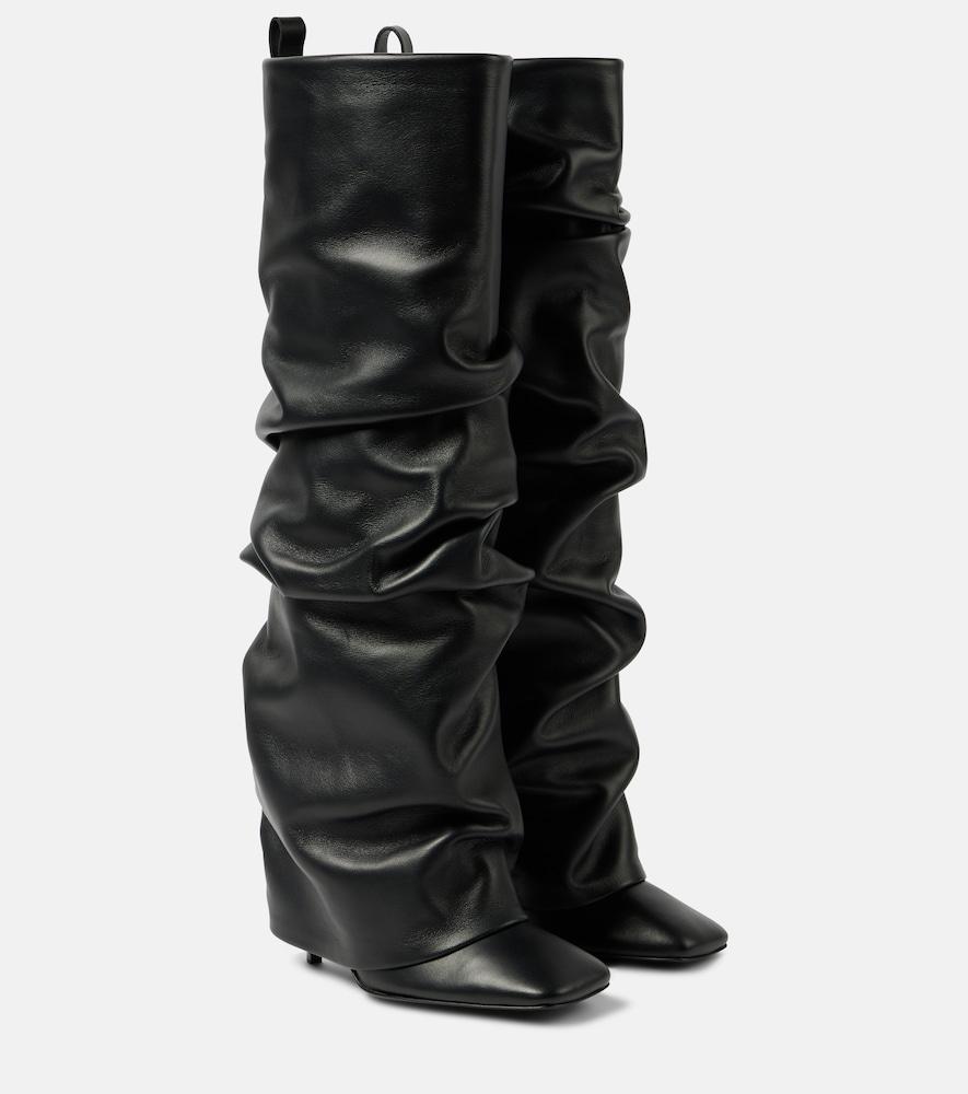the attico rea leather knee-high boots
