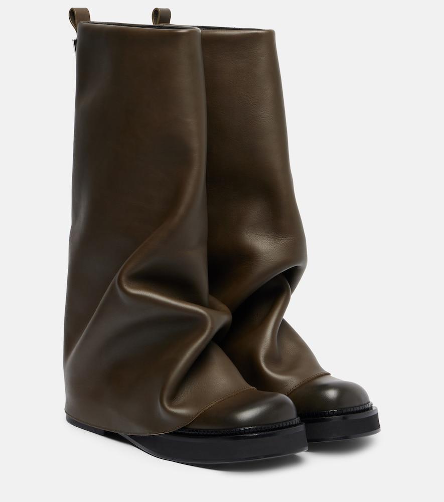 the attico robin leather combat boots