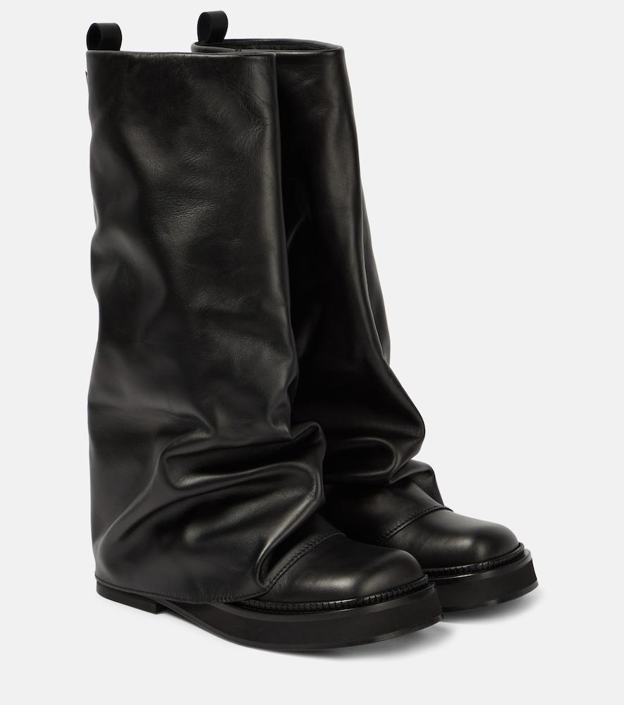 the attico robin leather combat boots