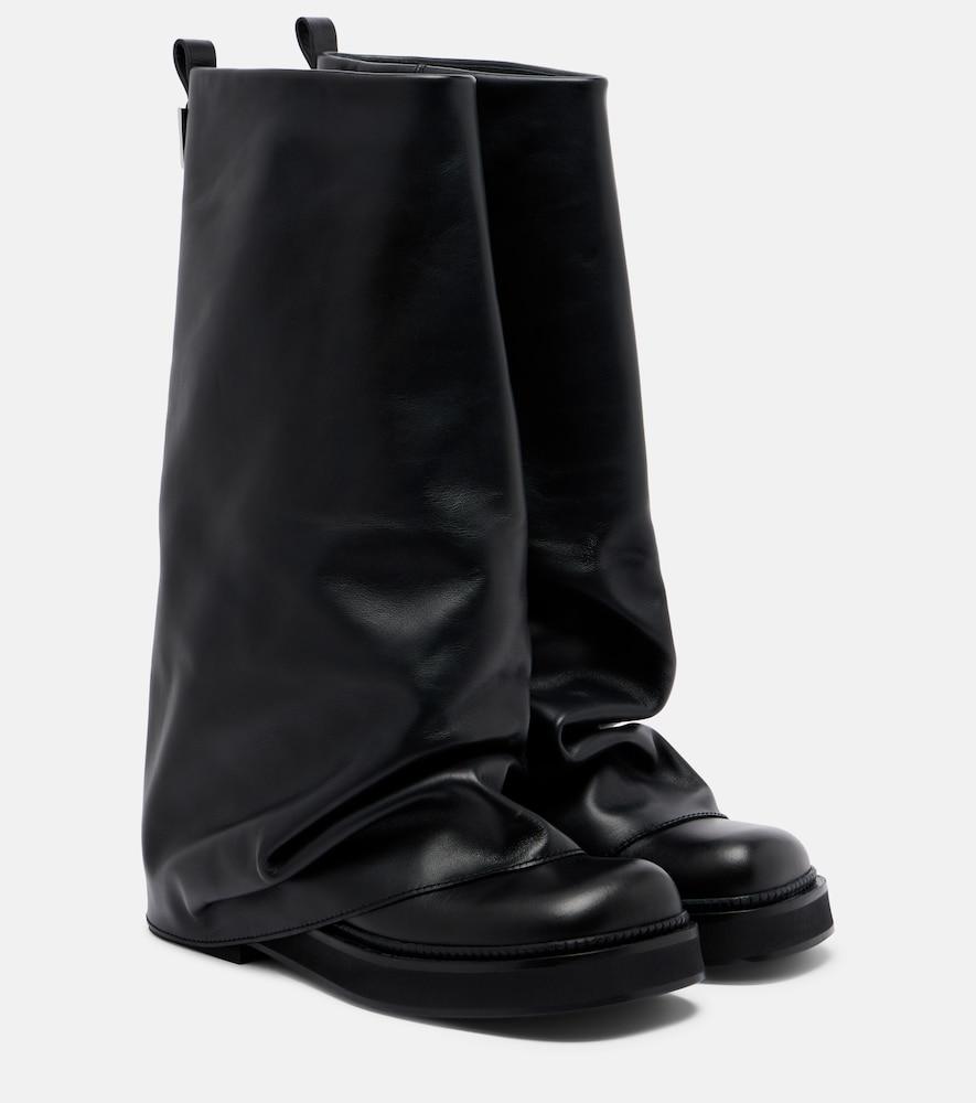 the attico robin leather combat boots