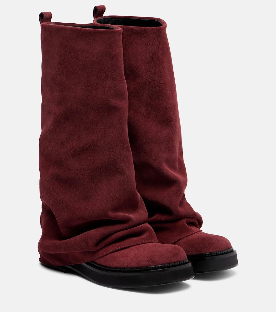 the attico robin suede knee-high boots