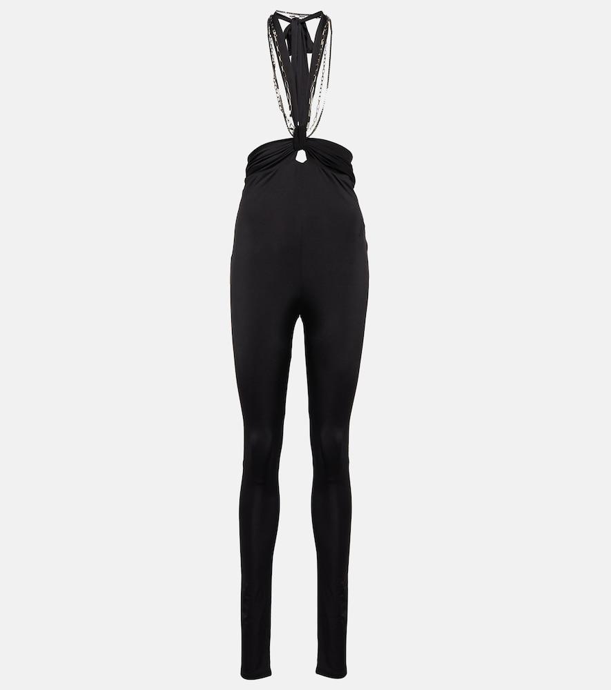 the attico ruby halterneck high-rise slim pants