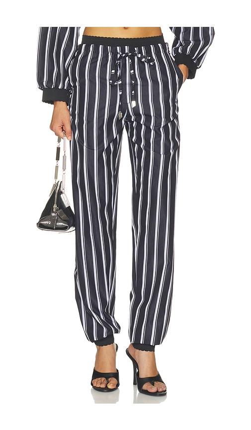 the attico striped poplin pant in navy. - size 38 (also in 40, 42, 44)