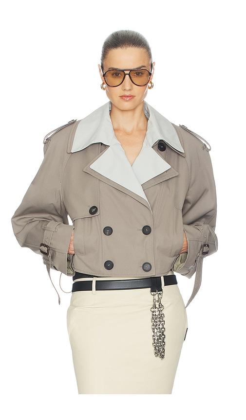 the attico trench bomber jacket in taupe. - size 38 (also in 42)
