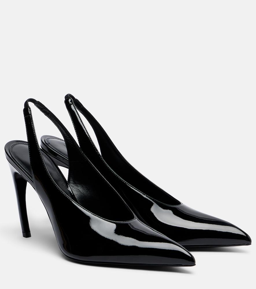 the attico viper leather slingback pumps