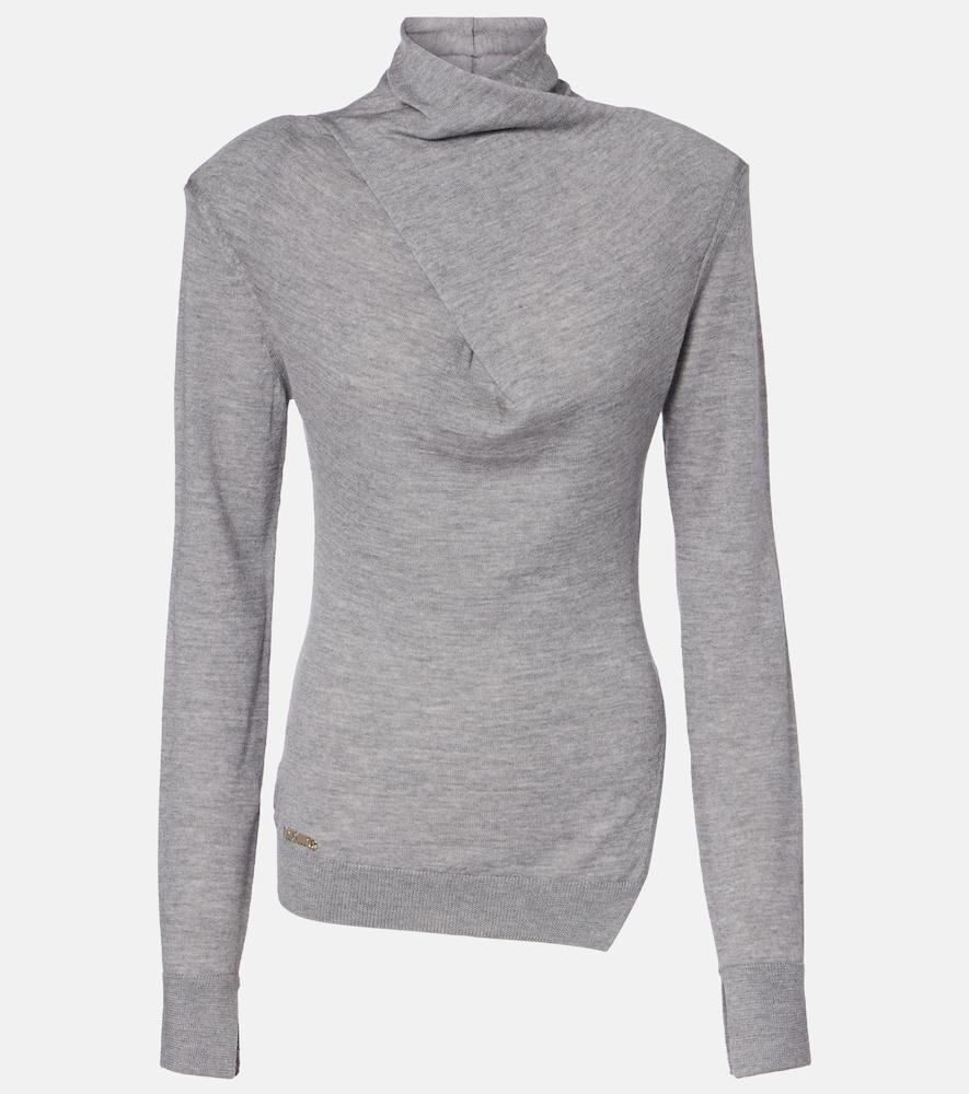 the attico virgin wool turtleneck sweater