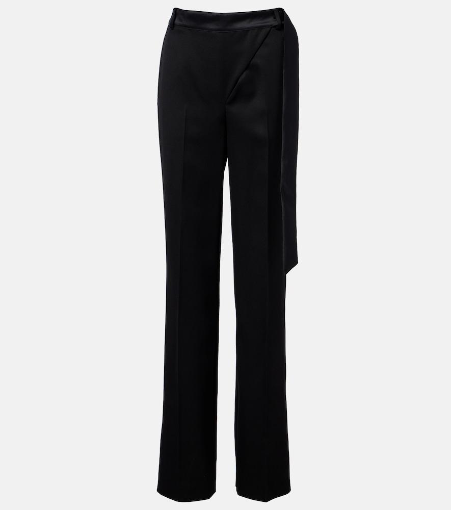 the attico virgin wool wide-leg pants