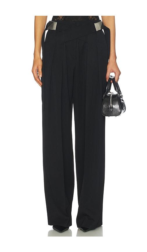 the attico wide leg pant in black. - size 36 (also in 38)