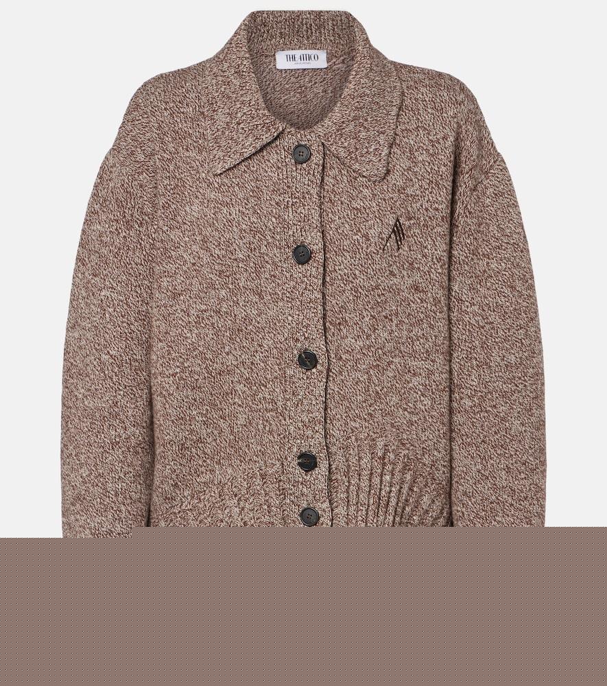 the attico wool and cashmere cardigan