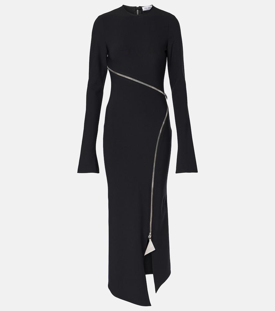 the attico zip-up jersey midi dress