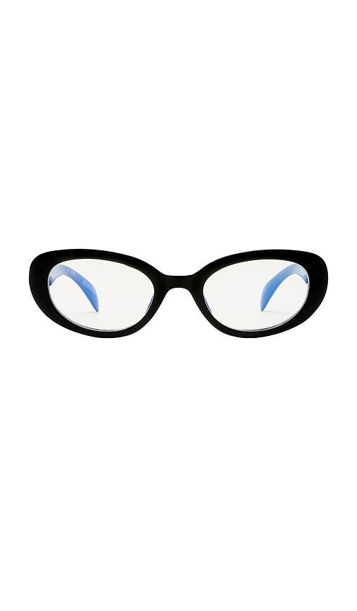 the book club spray dryer optical eyeglasses in black.