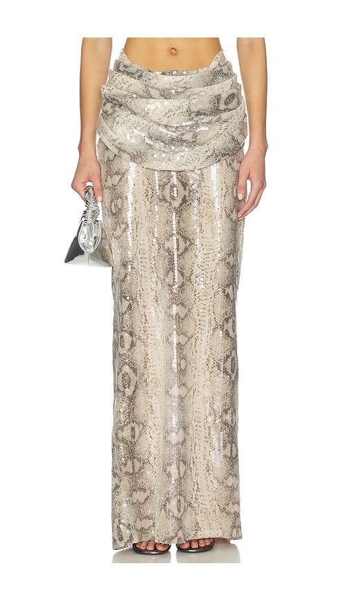 the dolls house hera maxi skirt in cream. - size l (also in xs, s)