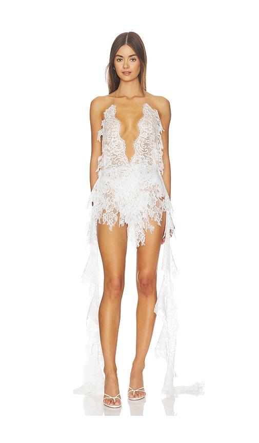 the dolls house libbi dress in white. - size m (also in s)