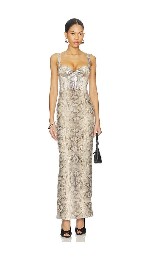 the dolls house renee maxi dress in cream. - size s (also in xs)
