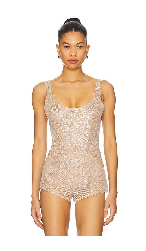 the dolls house starr bodysuit in neutral. - size m (also in s, xl/1x)