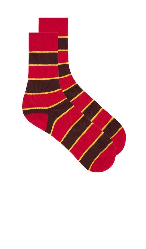 the great the collegiate sock in red.