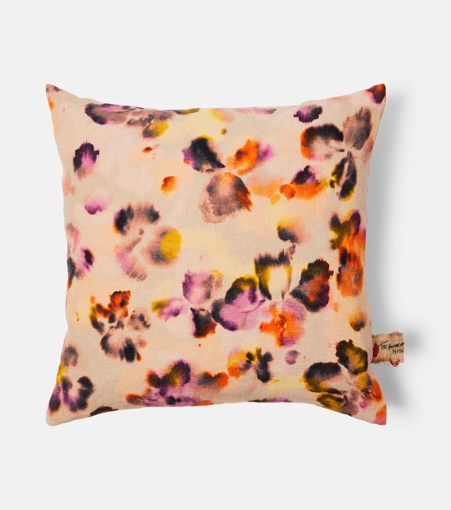 the house of lyria amyris printed linen cushion