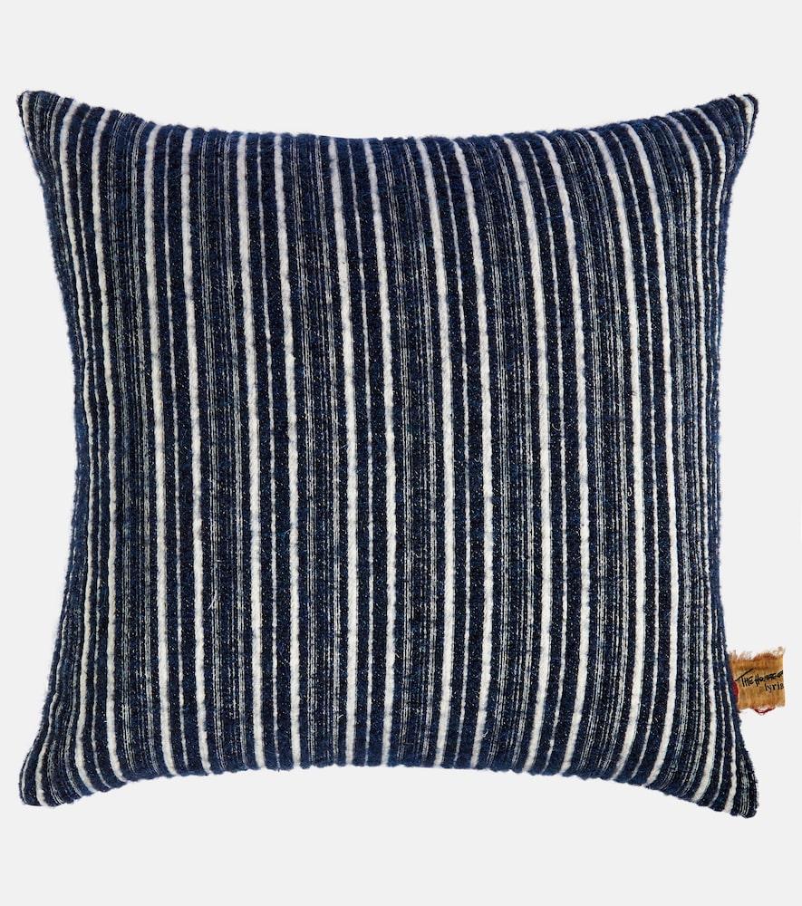 the house of lyria cornelius wool and cotton striped cushion