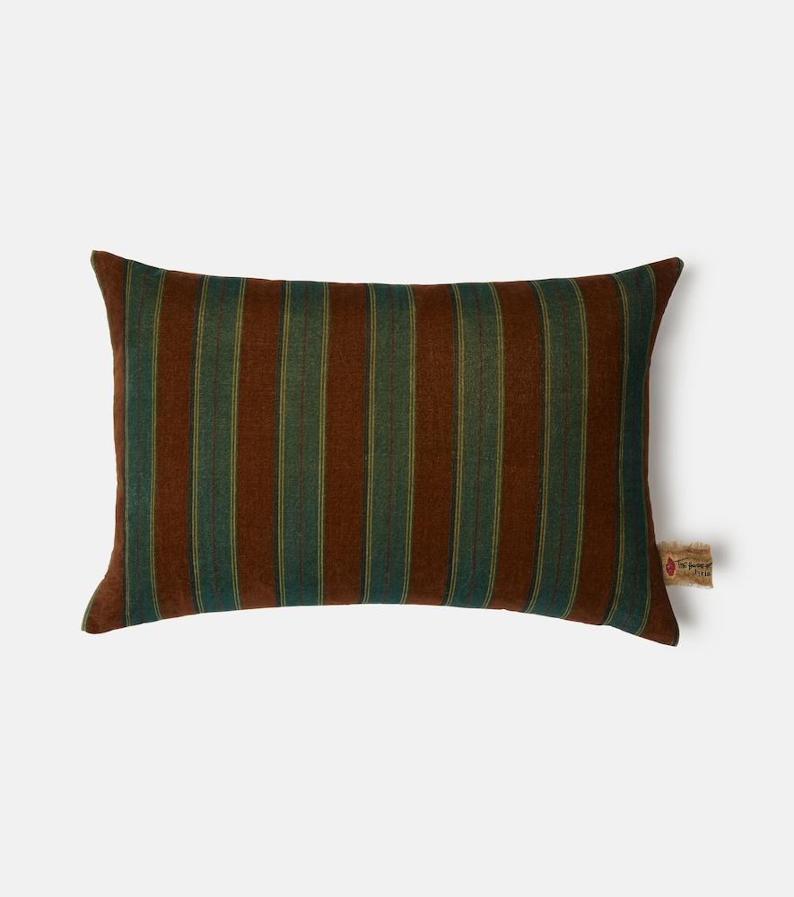 the house of lyria gigliola striped cotton and linen cushion