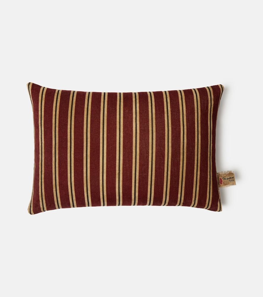 the house of lyria glisente striped cotton and linen cushion
