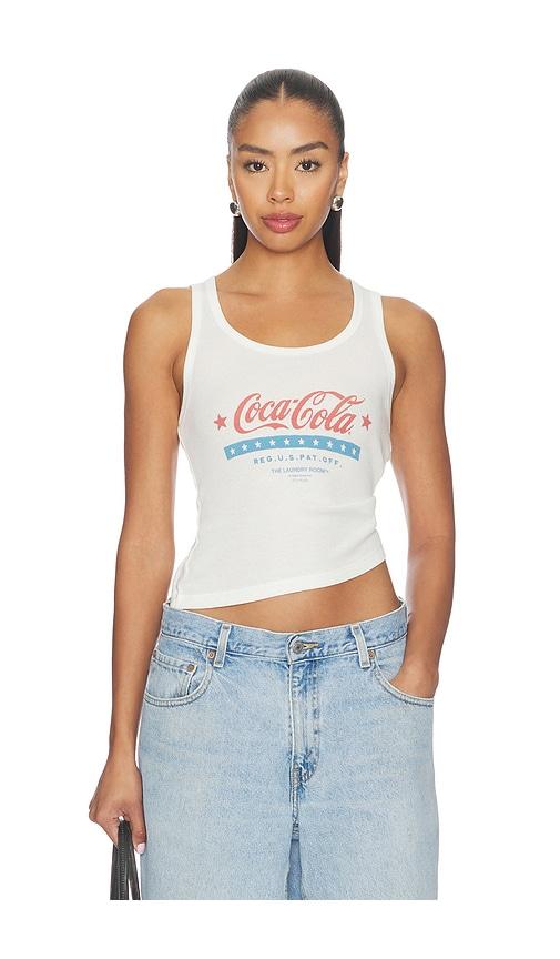 the laundry room all american coca cola rib tank in white. - size l (also in m, s, xl, xs)