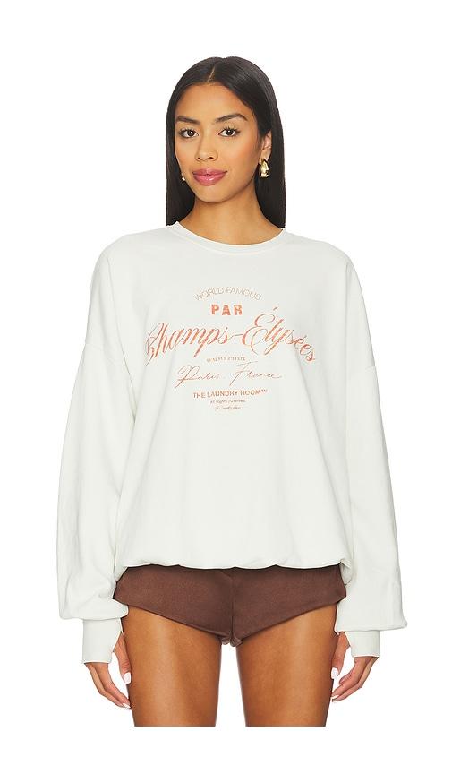 the laundry room champs - elysees sweatshirt in cream. - size xl (also in xs)
