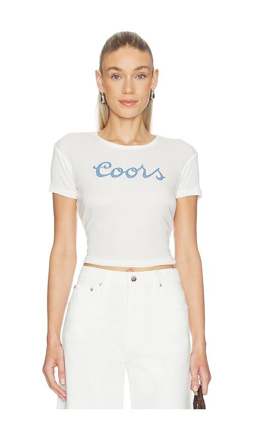 the laundry room coors denim baby tee in white. - size l (also in s, xs, m, xl)
