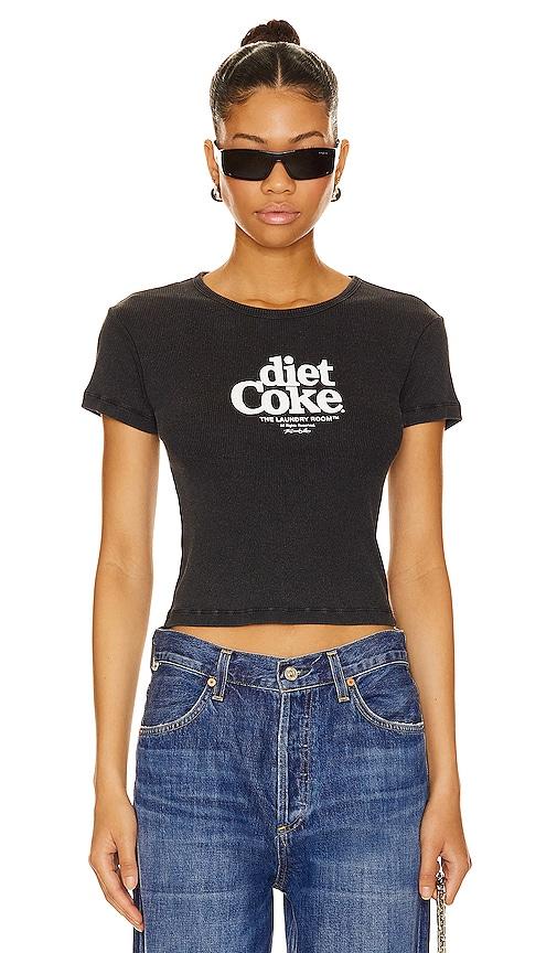 the laundry room diet coke baby tee in black. - size l (also in xl)