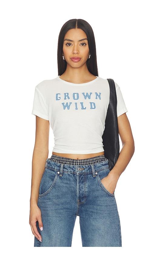 the laundry room grown wild denim baby tee in white. - size m (also in s)