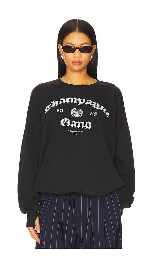 the laundry room la champagne gang ny sweatshirt in black. - size m (also in s, xs, xl)