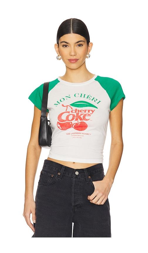 the laundry room mon cheri cherry coke baby tee in white. - size xl (also in s)
