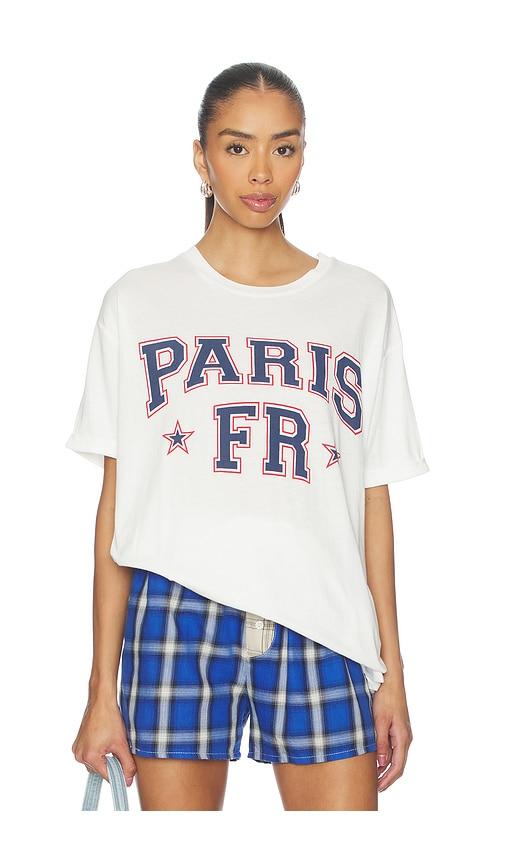 the laundry room paris fr smu oversized tee in white. - size l (also in m)