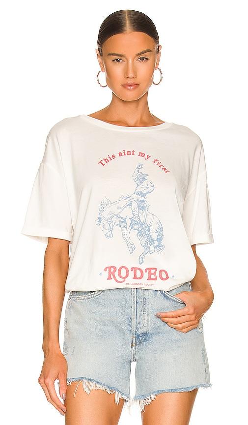 the laundry room this ain't my first rodeo oversized tee in white. - size l (also in s, m)