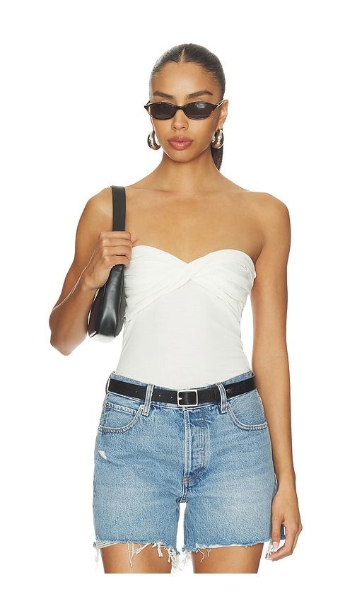 the line by k izzy tube top in white. - size m (also in s, xl, xs)