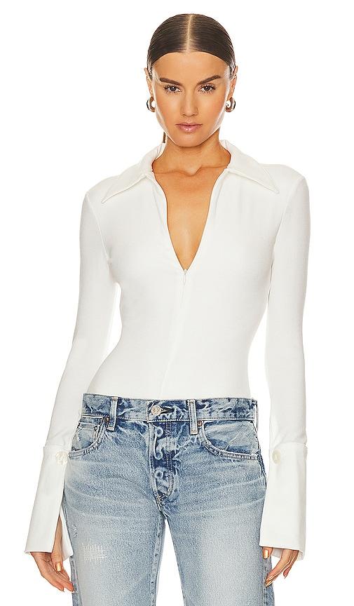 the line by k kili bodysuit in white. - size l (also in xs, s, m)
