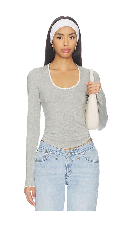 the line by k nero top in light grey. - size l (also in m, s, xs)