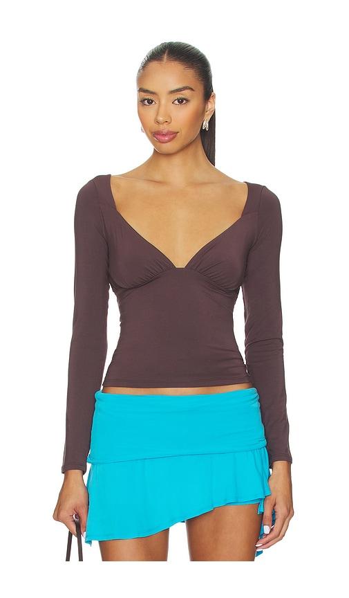 the line by k oisin top in brown. - size l (also in s, m)
